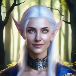 Create a realistic image of a female fey elf