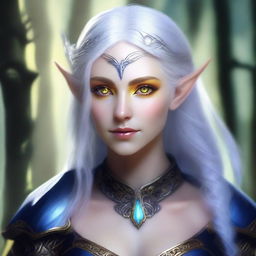 Create a realistic image of a female fey elf