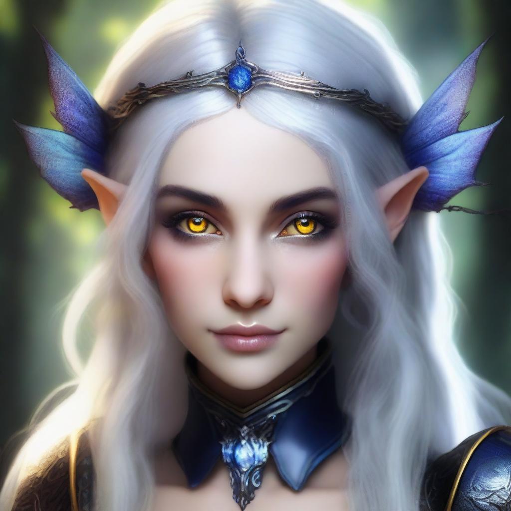 Create a realistic image of a female fey elf