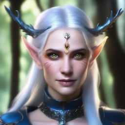 Create a realistic image of a female fey elf