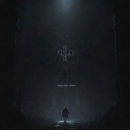 A title screen background embodying the dark, atmospheric and gothic elements associated with a souls-like game.