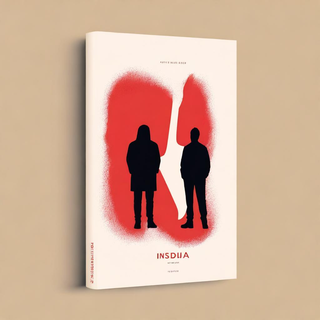 A striking, symbolic, and minimalist book cover titled 'Insidia,' representing the distancing of two best friends