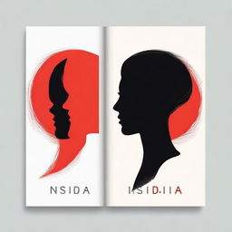 A striking, symbolic, and minimalist book cover titled 'Insidia,' representing the distancing of two best friends