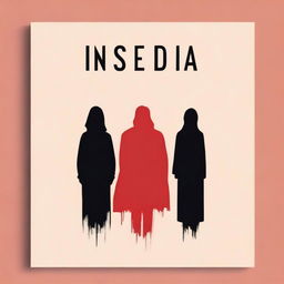 A striking, symbolic, and minimalist book cover titled 'Insidia,' representing the distancing of two best friends