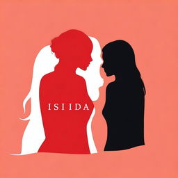 A striking, symbolic, and minimalist book cover titled 'Insidia,' representing the distancing of two best friends