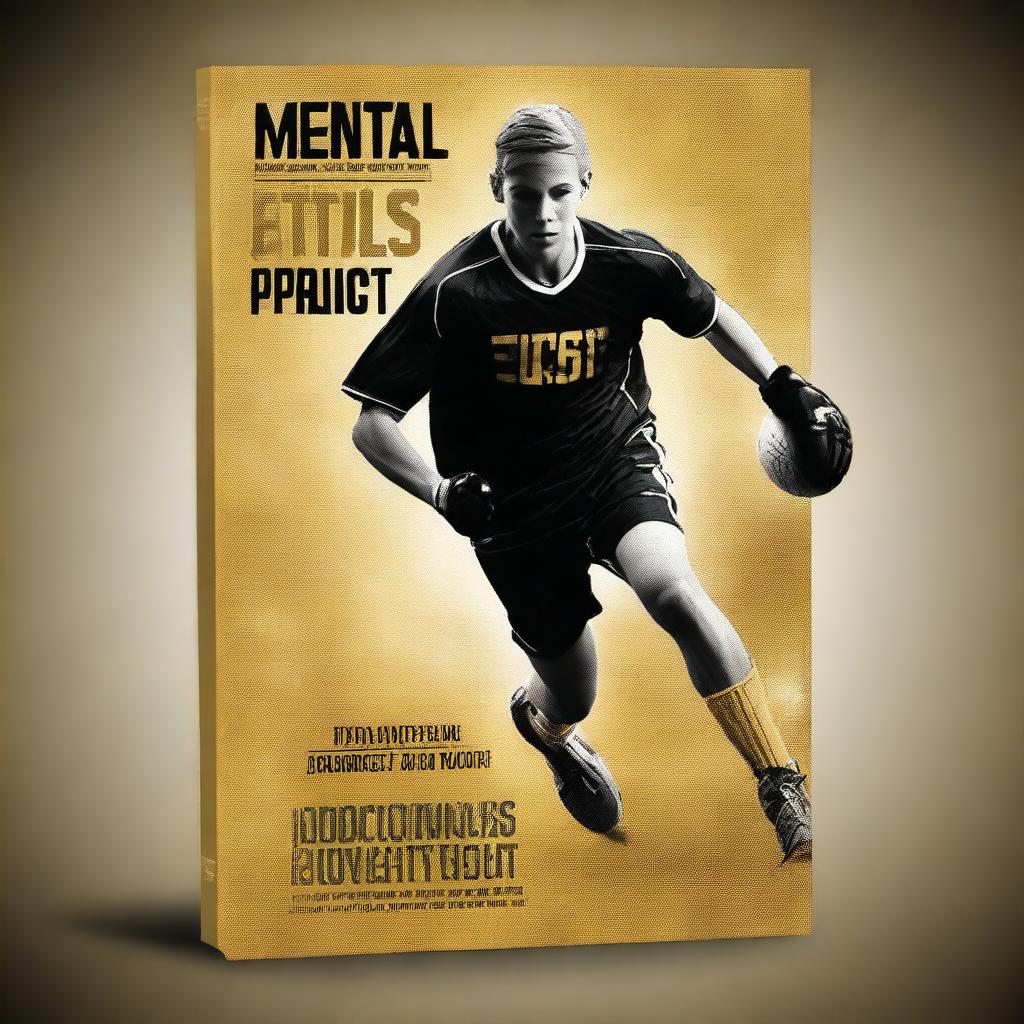 Design a book cover that is shiny and black, incorporating actual, real-life images of athletes playing sports