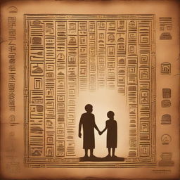 In a forgotten, ancient setting, a child and an elderly person stand together, symbolizing the cycle of life from birth to death