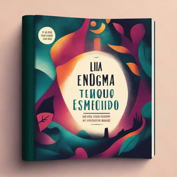 A captivating book cover design featuring an intriguing and mysterious scene with the title 'O Enigma do Tempo Esquecido'