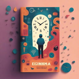 A captivating book cover design featuring an intriguing and mysterious scene with the title 'O Enigma do Tempo Esquecido'