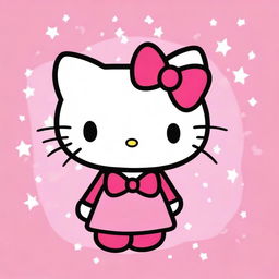 Create an image of Hello Kitty with short hair