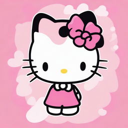 Create an image of Hello Kitty with short hair