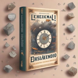 A captivating and intricate book cover design featuring an intriguing and mysterious scene with the title 'O Enigma do Tempo Esquecido'