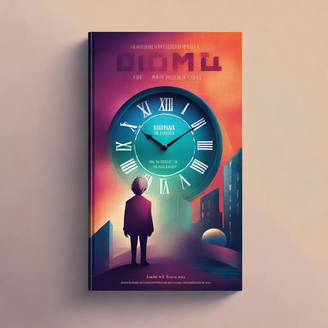 A captivating book cover design for a science fiction novel titled 'O Enigma do Tempo Esquecido'