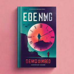 A captivating book cover design for a science fiction novel titled 'O Enigma do Tempo Esquecido'