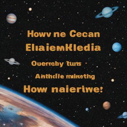 A realistic view of outer space with twinkling stars and distant galaxies, overlaid with the text 'how can I elevate my social media marketing skills?' in a bold, easy-to-read font.