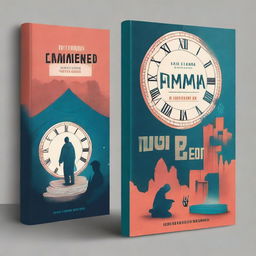 A captivating book cover design featuring an intriguing and mysterious scene with the title 'O Enigma do Tempo Esquecido'