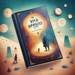 A captivating book cover design featuring an intriguing and mysterious scene with the title 'O Enigma do Tempo Esquecido'