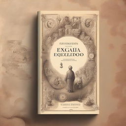 A captivating book cover design featuring an intriguing and mysterious scene with the title 'O Enigma do Tempo Esquecido'