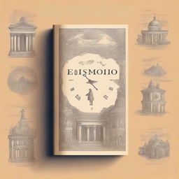 A captivating book cover design featuring an intriguing and mysterious scene with the title 'O Enigma do Tempo Esquecido'