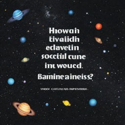 A realistic view of outer space with twinkling stars and distant galaxies, overlaid with the text 'how can I elevate my social media marketing skills?' in a bold, easy-to-read font.