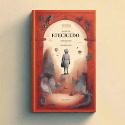 A captivating book cover design for 'O Enigma do Tempo Esquecido' featuring an intriguing and mysterious scene