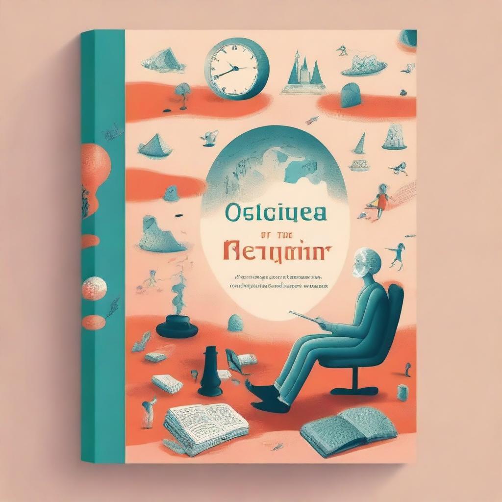 A captivating book cover design titled 'O Enigma do Tempo Esquecido'