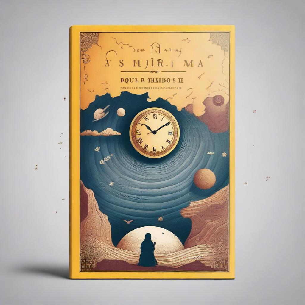 A captivating book cover design titled 'O Enigma do Tempo Esquecido'