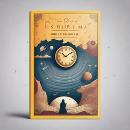 A captivating book cover design titled 'O Enigma do Tempo Esquecido'