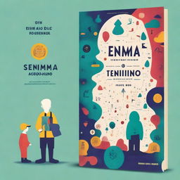 A captivating book cover design titled 'O Enigma do Tempo Esquecido'