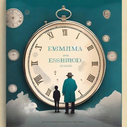 A captivating book cover design for a novel titled 'O Enigma do Tempo Esquecido'