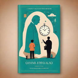 A captivating book cover design for a novel titled 'O Enigma do Tempo Esquecido'