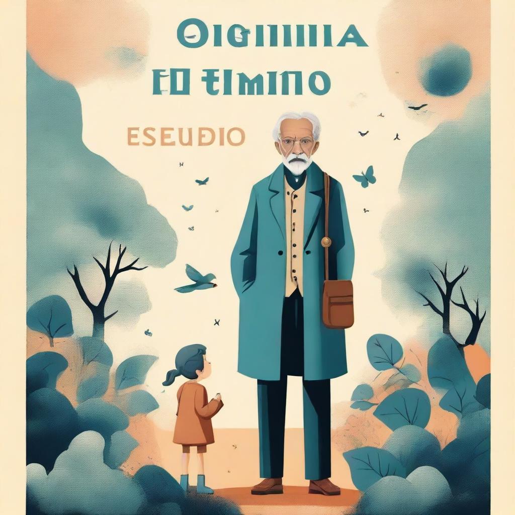 A captivating book cover design for a novel titled 'O Enigma do Tempo Esquecido'