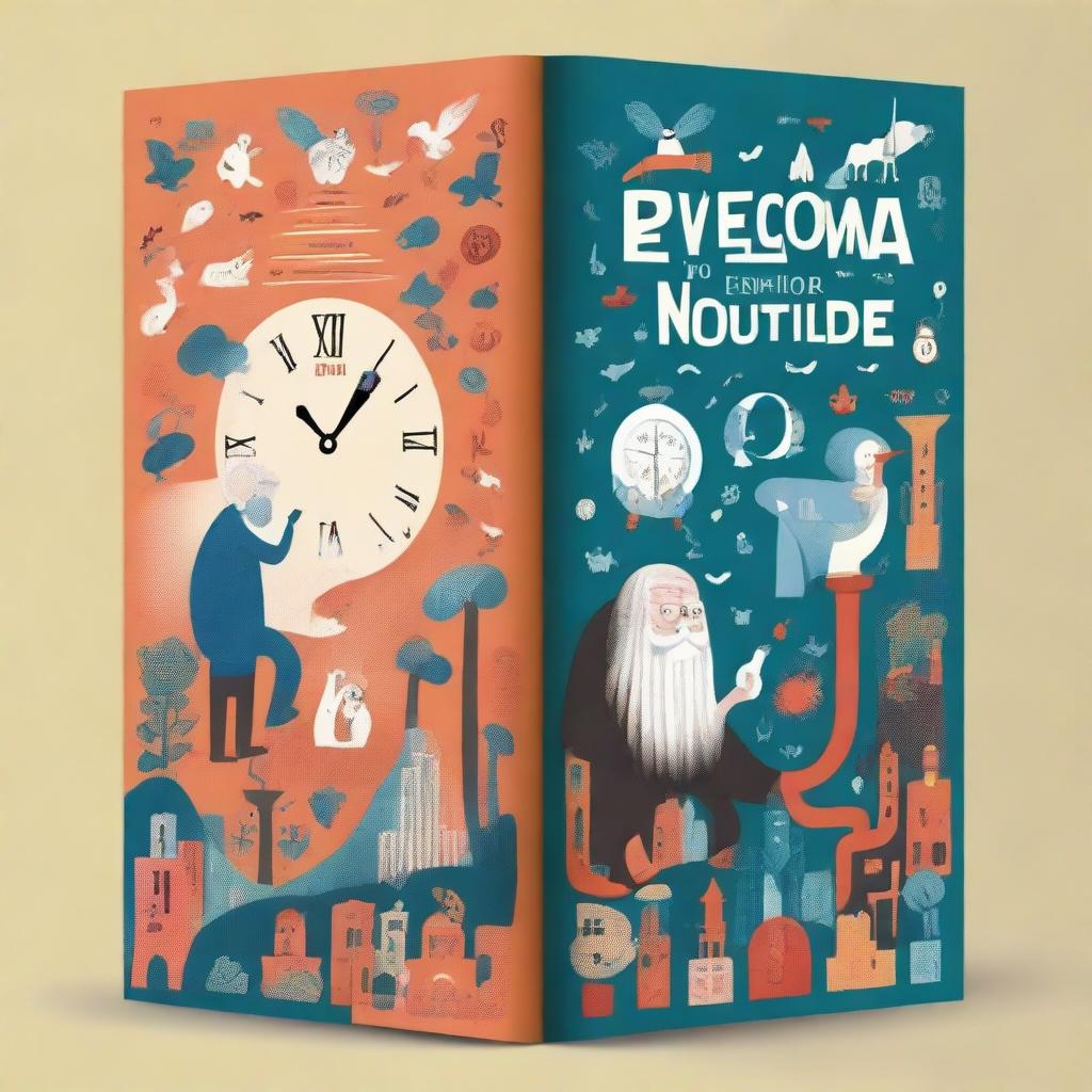 A captivating book cover design titled 'O Enigma do Tempo Esquecido'