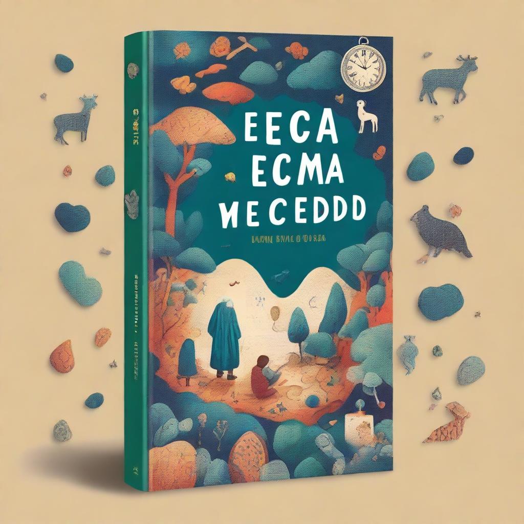 A captivating book cover design titled 'O Enigma do Tempo Esquecido'