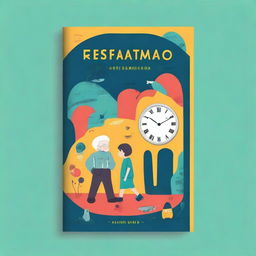 A captivating book cover design for a novel titled 'O Enigma do Tempo Esquecido'