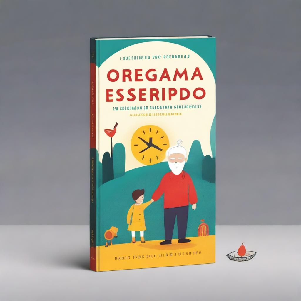 A captivating book cover design for a novel titled 'O Enigma do Tempo Esquecido'