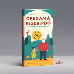 A captivating book cover design for a novel titled 'O Enigma do Tempo Esquecido'