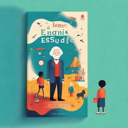 A captivating book cover design for a novel titled 'O Enigma do Tempo Esquecido'