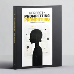 Create a visually striking cover design for a book titled 'Perfect Prompting: A Comprehensive Guide for Professionals' by Eric Agyemang Duah