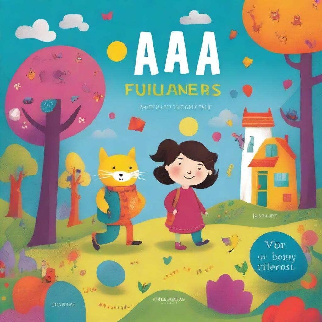 A vibrant and colorful children's book cover featuring playful characters, whimsical scenery, and engaging elements that capture the imagination of young readers