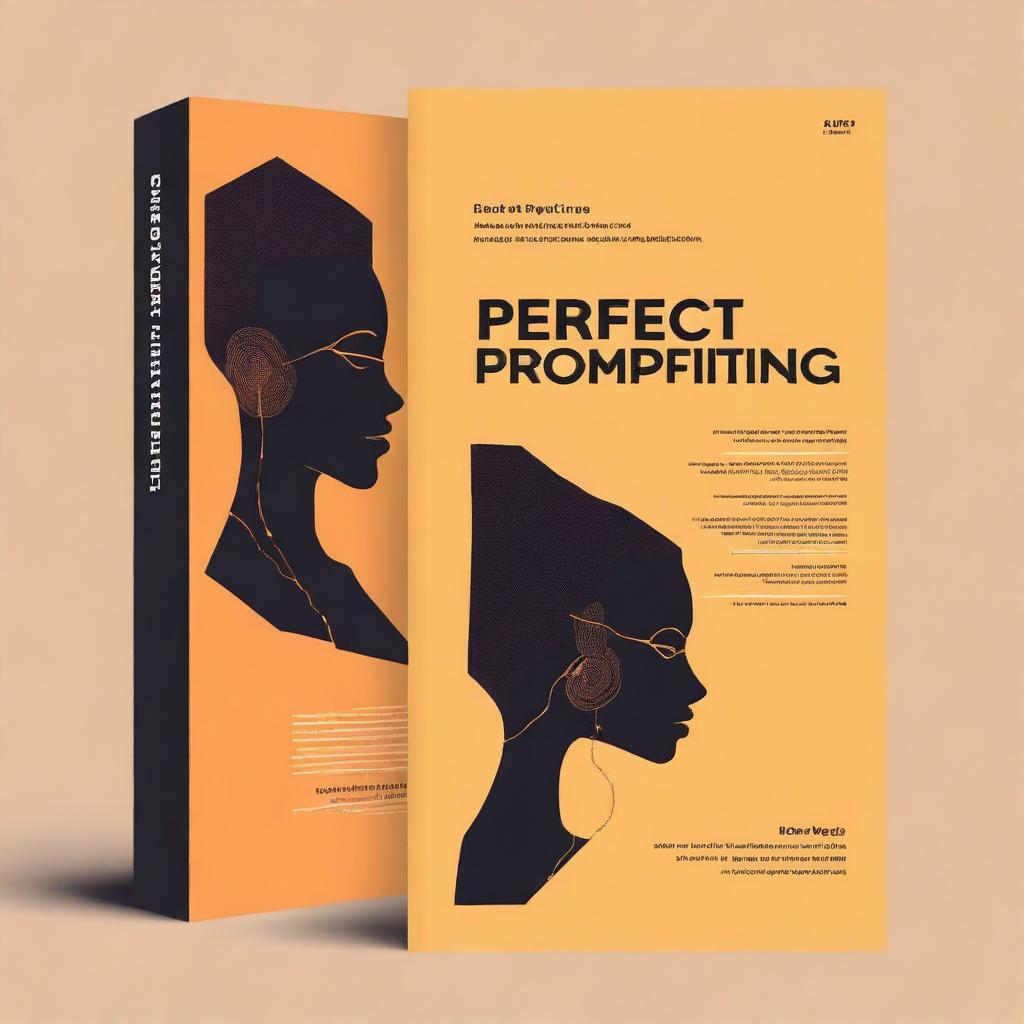 Create a visually striking cover design for a book titled 'Perfect Prompting: A Comprehensive Guide for Professionals' by Eric Agyemang Duah