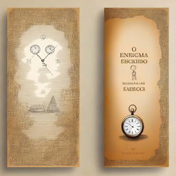 Create a best-seller book cover for 'O Enigma do Tempo Esquecido'