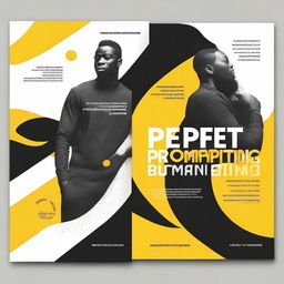 Create a visually striking cover design for a book titled 'Perfect Prompting: A Comprehensive Guide for Professionals' by Eric Agyemang Duah