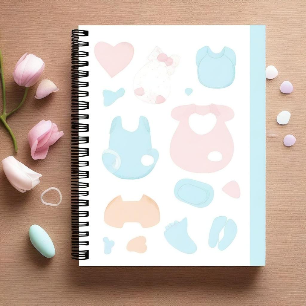 Create a heartwarming image of a pregnancy journal