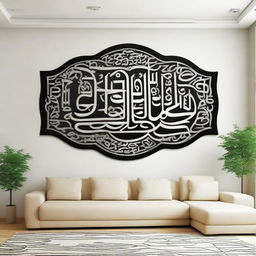 Create a beautiful wall decoration design featuring Quranic words