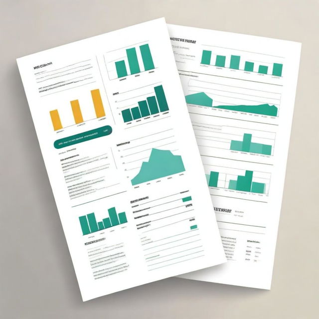 Create a simple finance analysis paper with clean and minimalistic design
