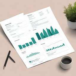 Create a simple finance analysis paper with clean and minimalistic design