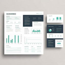 Create a simple finance analysis paper with clean and minimalistic design