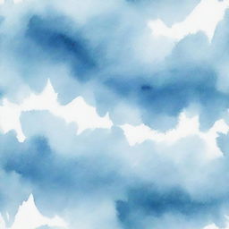 Abstract art of soft sky blue watercolor strokes