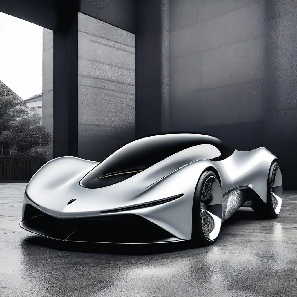 A sleek, modern car that embodies the concept of willpower and determination